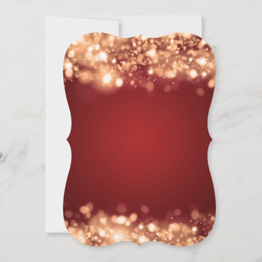 Elegant 30e verjaardag Gold en rood glam licht Kaart (Achterkant)