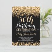 Elegant 30e verjaardag Gold Lights Kaart (Staand voorkant)