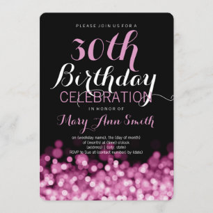 Elegant 30e verjaardag Roze licht Kaart