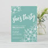 Elegant 30e verjaardagsfeestje kaart (Staand voorkant)