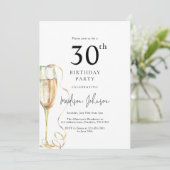 Elegant 30e verpartij kaart (Staand voorkant)