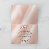 Elegant 30th 46th Pearl Wedding Jubileum Bedankkaart (Binnen)