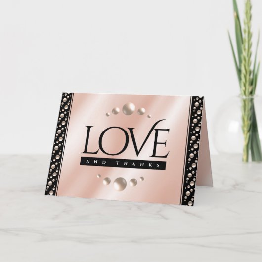 Elegant 30th 46th Pearl Wedding Jubileum Bedankkaart (Voorkant)