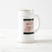 Elegant 30th 46th Pearl Wedding Jubileum Bierpul (Voorkant rechts)