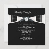 Elegant 30th Birthday Black White Bow Kaart (Achterkant)