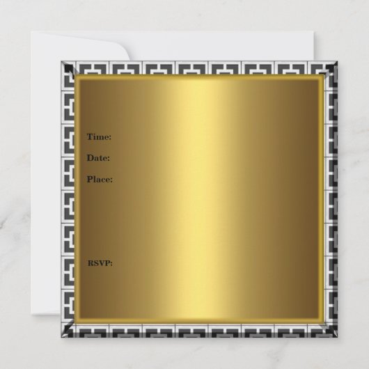 Elegant 30th Birthday Black White en Gold Kaart (Achterkant)