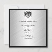 Elegant 30th Birthday Leopard Zebra Black White Kaart (Achterkant)