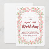 Elegant 30th Birthday Party Invitation Kaart (Voorkant / Achterkant)