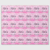 Elegant 30th Birthday Party Pink Glitter Lights Cadeaupapier (Vlak)