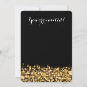 Elegant 30th Birthday Party Sparkles Gold Kaart (Achterkant)