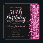 Elegant 30th Birthday Party Sparkles Pink Kaart<br><div class="desc">Elegant 30th Birthday Party Sparkles Pink uitnodiging sjabloon. Geweldig voor 30e verjaardag en meer!</div>
