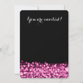 Elegant 30th Birthday Party Sparkles Pink Kaart (Achterkant)
