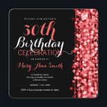 Elegant 30th Birthday Party Sparkles Red Kaart<br><div class="desc">Elegant 30th Birthday Party Sparkles Red sjabloon. Geweldig voor 30e verjaardag en meer!</div>