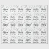 Elegant 30th Birthday Silver Foil Glitter Lights Cadeaupapier (Vlak)