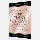 Elegant 30th Pearl Wedding Jubileum Celebration Acryl Bord (Hoek)