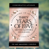 Elegant 30th Pearl Wedding Jubileum Celebration Acryl Bord (Neutraal)