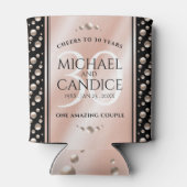 Elegant 30th Pearl Wedding Jubileum Celebration Blikjeskoeler (Achterkant)