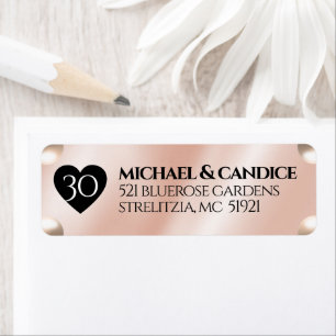 Elegant 30th Pearl Wedding Jubileum Celebration Etiket