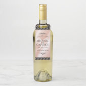 Elegant 30th Pearl Wedding Jubileum Celebration Flessenhanger (Op fles)