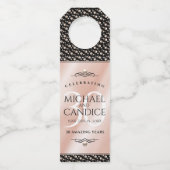 Elegant 30th Pearl Wedding Jubileum Celebration Flessenhanger (Achterkant)