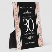 Elegant 30th Pearl Wedding Jubileum Celebration Fotoplaat (Zijkant)