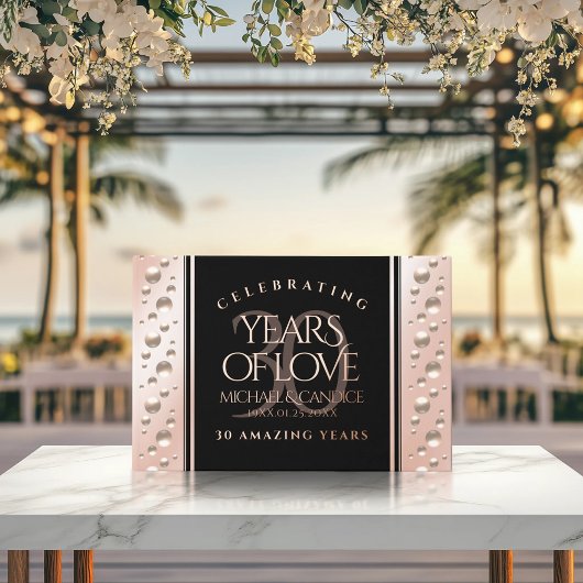 Elegant 30th Pearl Wedding Jubileum Celebration Gastenboek