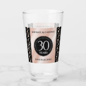 Elegant 30th Pearl Wedding Jubileum Celebration Glas (Achterkant)