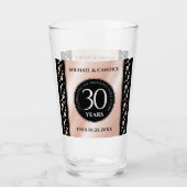 Elegant 30th Pearl Wedding Jubileum Celebration Glas (Voorkant)