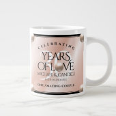 Elegant 30th Pearl Wedding Jubileum Celebration Grote Koffiekop (Rechts)