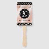 Elegant 30th Pearl Wedding Jubileum Celebration Handwaaier (Achterkant)