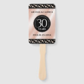 Elegant 30th Pearl Wedding Jubileum Celebration Handwaaier (Voorkant)