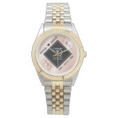 Elegant 30th Pearl Wedding Jubileum Celebration Horloge (Voorkant)