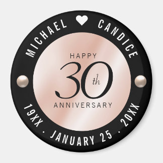 Elegant 30th Pearl Wedding Jubileum Celebration Magneet