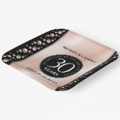 Elegant 30th Pearl Wedding Jubileum Celebration Papieren Bordje (Gebogen)