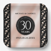 Elegant 30th Pearl Wedding Jubileum Celebration Papieren Bordje (Voorkant)
