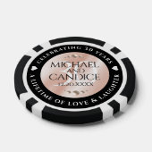 Elegant 30th Pearl Wedding Jubileum Celebration Poker Chips (Enkel)