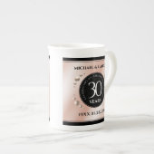 Elegant 30th Pearl Wedding Jubileum Celebration Porselein Kop (Voorkant rechts)