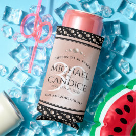 Elegant 30th Pearl Wedding Jubileum Celebration Seltzer Blikjeskoeler