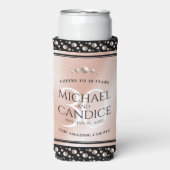 Elegant 30th Pearl Wedding Jubileum Celebration Seltzer Blikjeskoeler (Seltzer Voorkant)