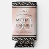 Elegant 30th Pearl Wedding Jubileum Celebration Seltzer Blikjeskoeler (Achterkant)