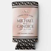 Elegant 30th Pearl Wedding Jubileum Celebration Seltzer Blikjeskoeler (Voorkant)