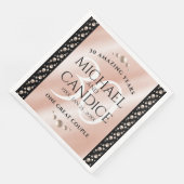 Elegant 30th Pearl Wedding Jubileum Celebration Servet (Hoek)