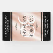 Elegant 30th Pearl Wedding Jubileum Celebration Spandoek (Horizontaal)