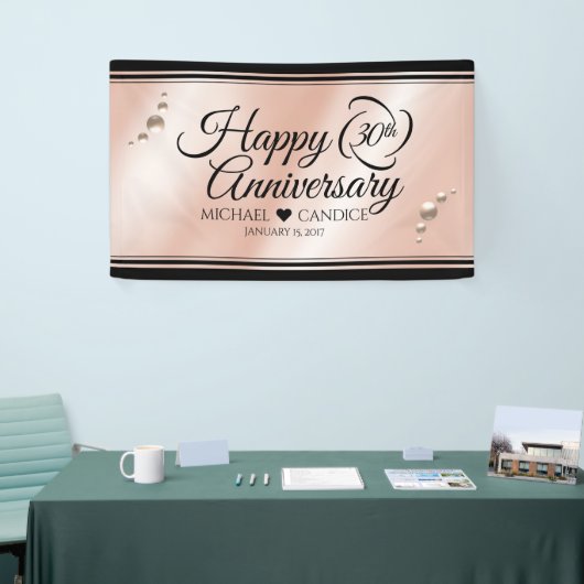 Elegant 30th Pearl Wedding Jubileum Celebration Spandoek (Beurs)