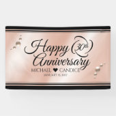 Elegant 30th Pearl Wedding Jubileum Celebration Spandoek (Horizontaal)