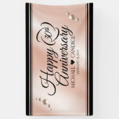 Elegant 30th Pearl Wedding Jubileum Celebration Spandoek (Verticaal)