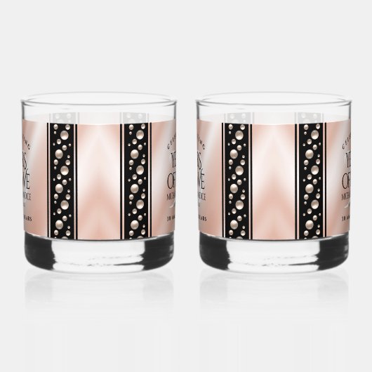 Elegant 30th Pearl Wedding Jubileum Celebration Whisky Glas (Links)