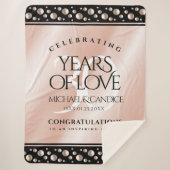Elegant 30th Pearl Wedding Jubileum Sherpa Deken (Voorkant)