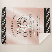 Elegant 30th Pearl Wedding Jubileum Sherpa Deken (Voorkant (horizontaal))