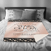 Elegant 30th Pearl Wedding Jubileum Sherpa Deken